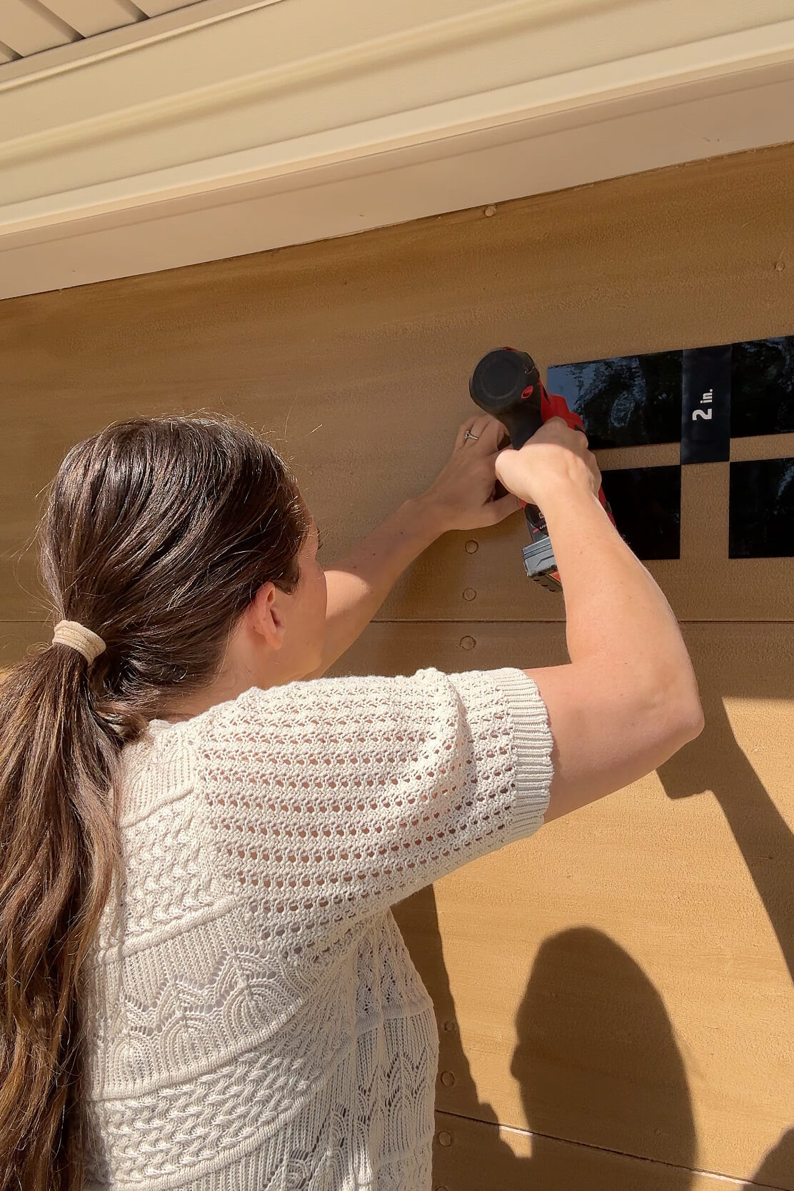 Adding faux window accents to upgrade my garage door.